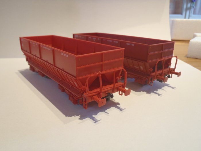 L.S.Models H0 - 32 088-1/32 088-2 - Σετ τρένου μοντελισμού μεταφοράς εμπορευμάτων (2) - Τύπος βαγόνια μεταλλεύματος FAL από τον Gustave Boel - NMBS
