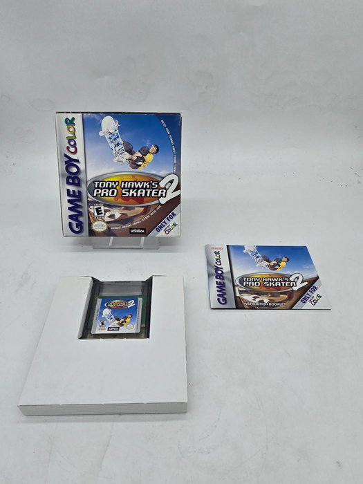 OLD STOCK Extremely Rare Nintendo Game Boy Color TONY HAWK'S PRO SKATER 2 First edition usa - Nintendo Gameboy, boxed with game, Inlay, and manual - Videospil - I original æske