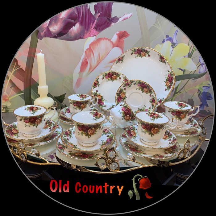 Royal Albert - Conjunto de pequeno-almoço (19) - Old country Roses - Porcelana