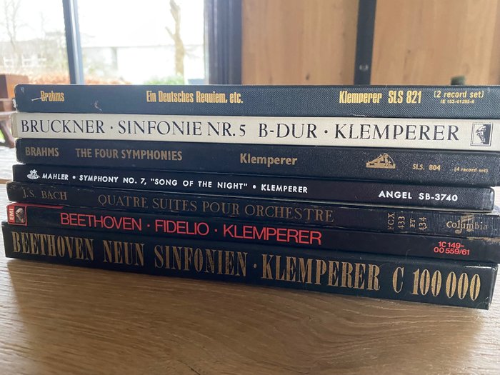 Otto Klemperer conducts Beethoven, Bruckner, Bach, Brahms and Mahler - Series of 7 Classical Box Sets by conductor Otto Klemperer - Múltiples títulos - Caja colección de LP - 1a edición en Stereo - 1963
