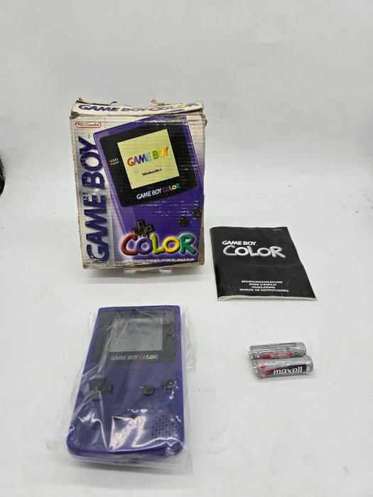 Nintendo - Gameboy Color GBC Limited Edition GRAPE Console - box - Manual - 2xaa batteries - 掌上電動遊戲 - 帶原裝盒