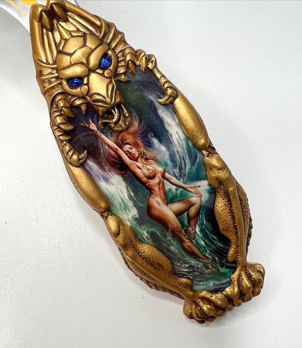 Rare Franklin Mint The Sorceress Of The Waves Franklin Mint fantasy knife - Taschenmesser 