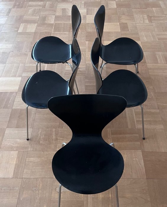 Fritz Hansen - Arne Jacobsen - 椅子 (5) - 木, 钢