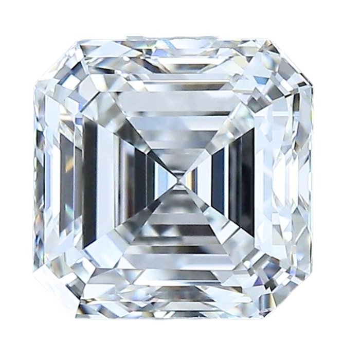 1 pcs 钻石 - 2.01 ct - 方形, 祖母绿 - E - VVS2 极轻微内含二级