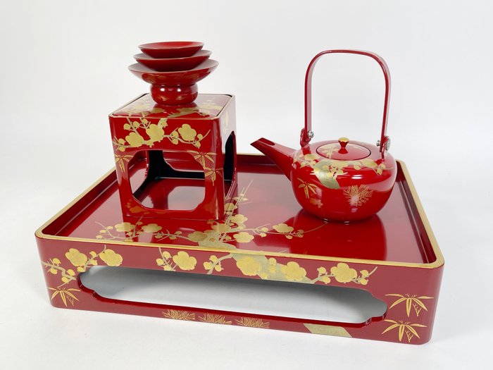 Vessel - Wood, "Urushi lacquerware with maki-e technique, "Otoso." - 1940-1950, 1950-1960