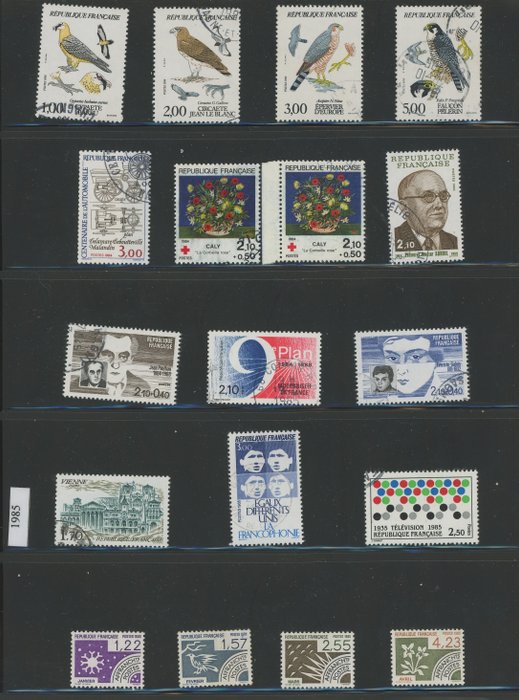 Francia 1985/2000 - Bellissima collezione seguita da valori annullati moderni, Poste, PA, Préos,...