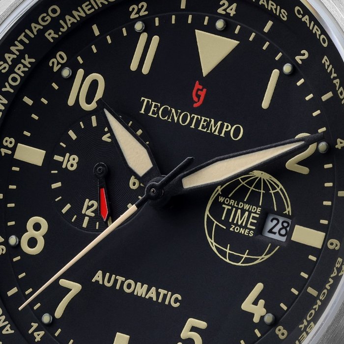 Tecnotempo® - World Time Zone 300M WR - Limited Edition 200PCS - Utan reservationspris - TT.300.WAN2 - Män - 2011-nutid
