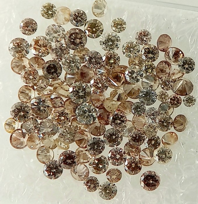 104 pcs Diamants - 1.04 ct - Brillant - I1, VS1, No reserve!