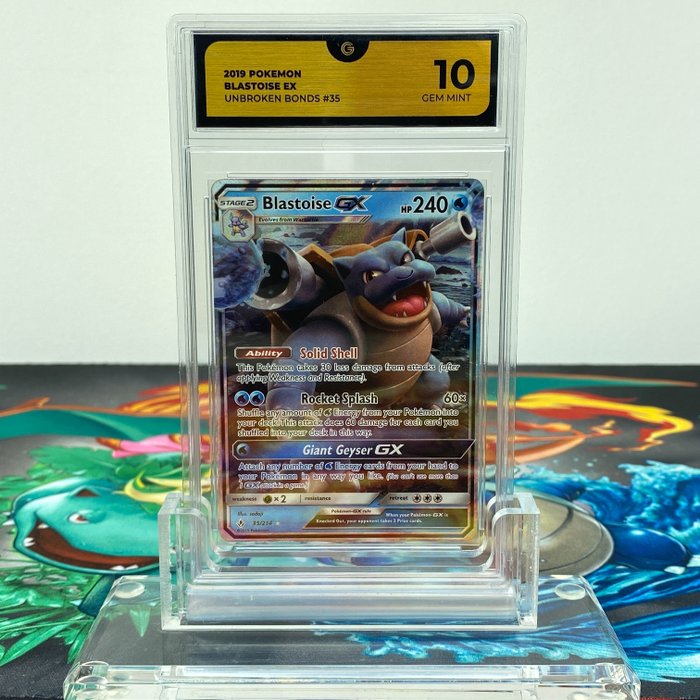 Pokémon Graded card - Blastoise EX Unbroken Bonds #35 - Rare - GEM MINT - GG 10