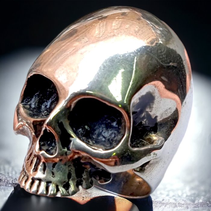 Craniu de argint - Bijuterie italiana de prima calitate - Inel lucrat manual - Inel