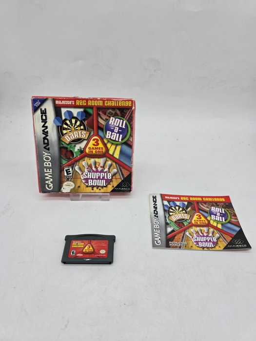Nintendo - Game Boy Advance GBA - MAJESCOS Rec Room Challenge 3 in 1- First edition - TV-spel - I originallåda