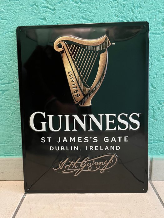 Guinness - Διαφημιστική πινακίδα (1) - μέταλλο