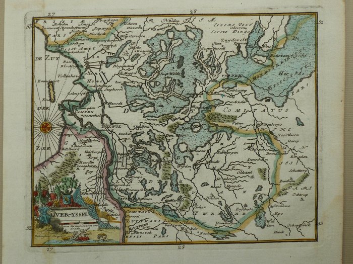 Holland, Kort - Gelderland, Zutphen / Achterhoek; Desbruslins - Over-Yssel - 1721-1750