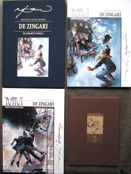 De Zingari (René Follet) +3 ex libris + één tekening - 4 Album