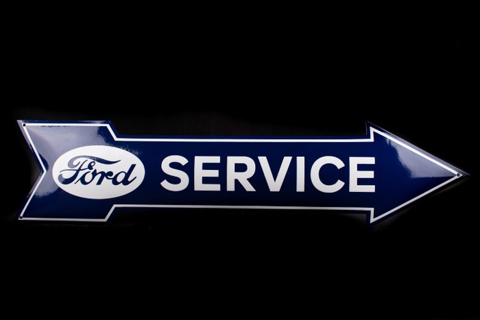 Emaille bord - XXL FORD-service; 700 mm!; glazuur! - Emaille