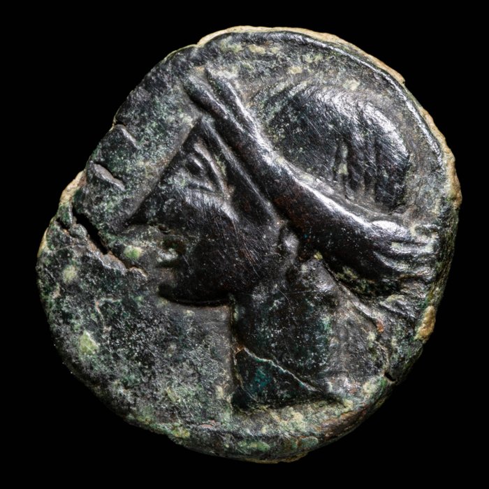 Hispania, Cartagonova. Calco con influencia indígena 220-215 a.C.  (Zonder Minimumprijs)