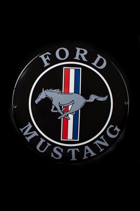 Sign - Ford - Mustang logo; nice gloss; enamel sign