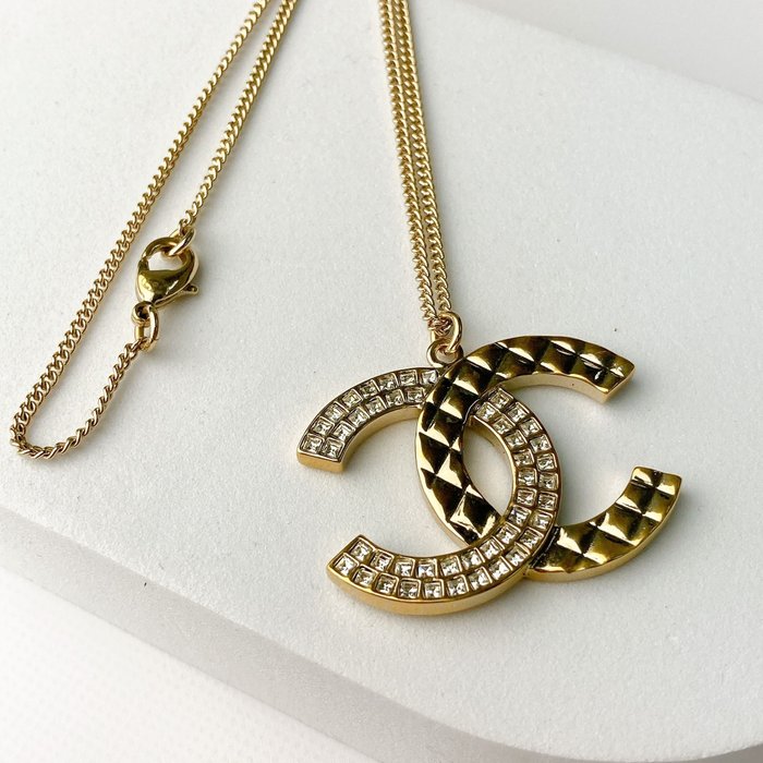 Chanel - 鍍金, 水鑽 - 頸鏈