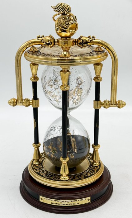 The National Maritime Historical Society & The Franklin Mint presents: The Maritime Hour Glass - Sanduhr - vergoldet - 1980-1990