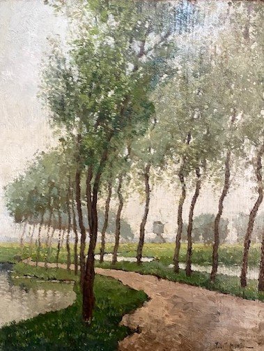 Paul Mathieu (1872-1936) - moulin dans les polders