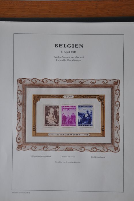 Bélgica 1947/1974 - Folhas soltas de Jozef Prinz Motiv-alben