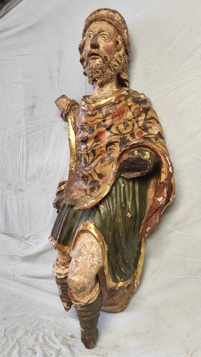 雕塑, San Rocco - 103 cm - 木
