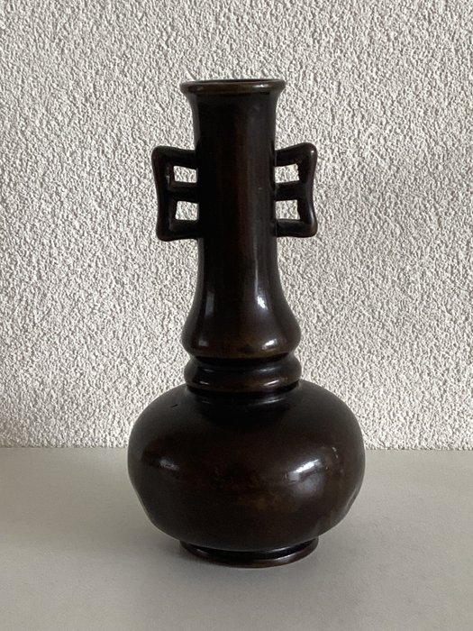 花瓶 - 黄铜色 - 日本 - Meiji period (1868-1912)  (没有保留价)