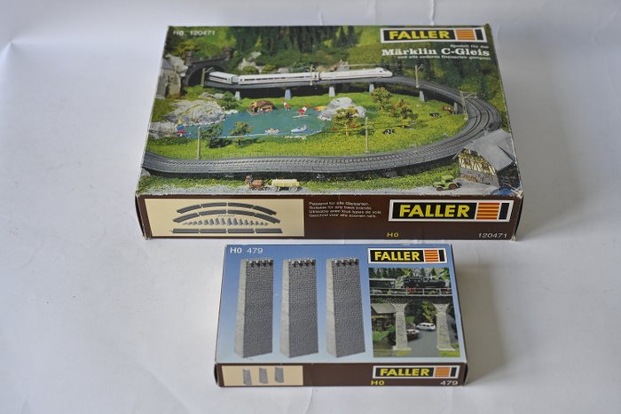 Faller H0轨 - 120471 / 479 - 火车模型风景 (2) - 高架桥和柱子