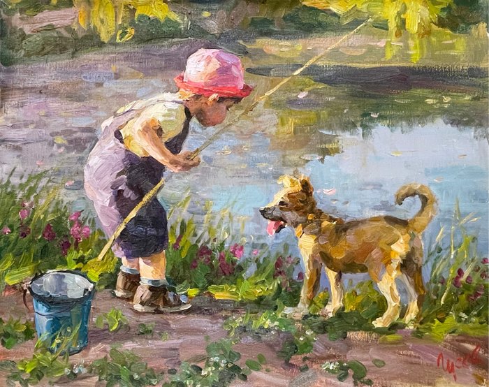 Vladimir Goussev (1957) - Petits Pêcheurs