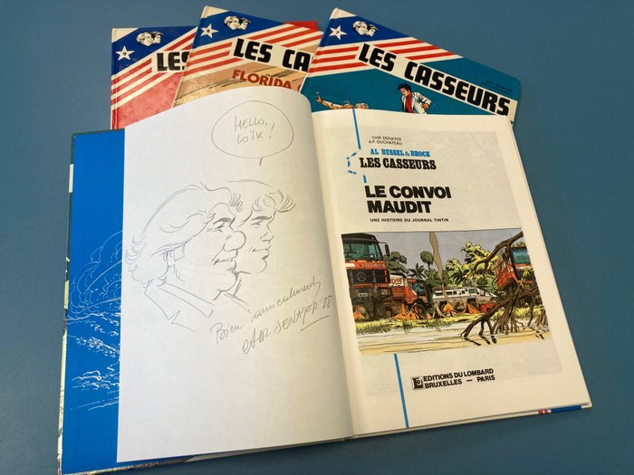 Les Casseurs T7 à T9 + T14 + dédicace - 4x C - 4 Album - Första upplagan - 1982/1987