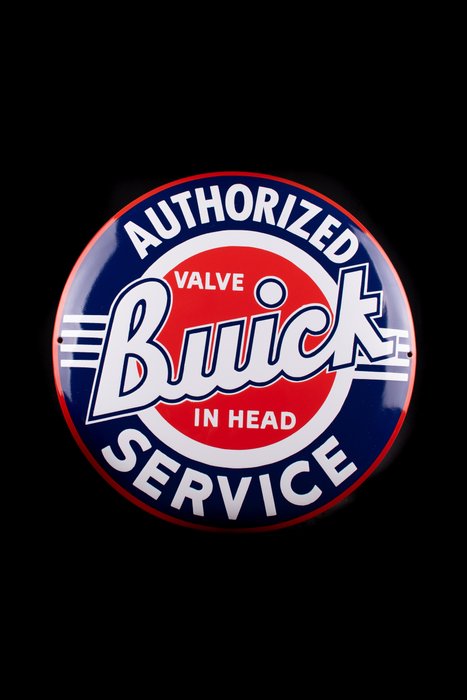 Buick "service"; enamel sign; first auction with this design; handmade! - Skilt (1) - Emalje