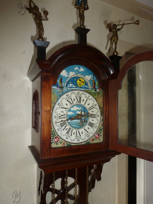 Orologio da parete - Orologio a pendolo - Legno, mogano - 1950-1960