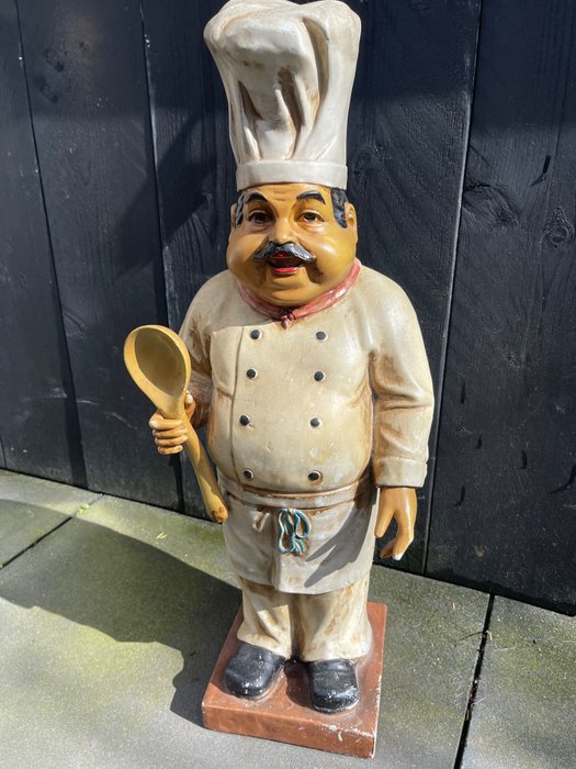 Figurka - Chef Kok - 60 cm -  (1) - Ceramika