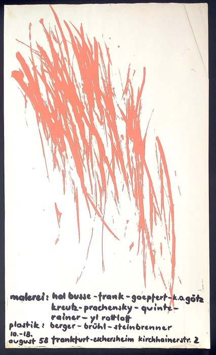 Markus Prachensky (after) - Malerei. Plastik., Prachensky, Rainer et al., Ausstellung 1958