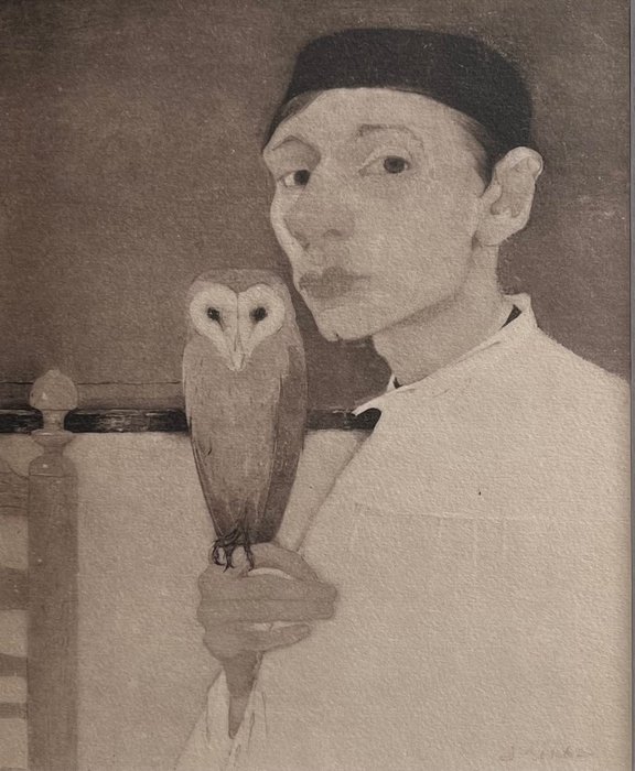 Jan Mankes (1889-1920), after - Zelfportret met Uil