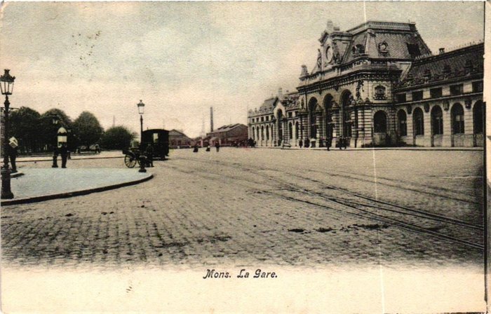 Belgia - Miasto i krajobraz, Miasto Mons - Mons - lepsze mapy - Pocztówka (130) - 1900-1935