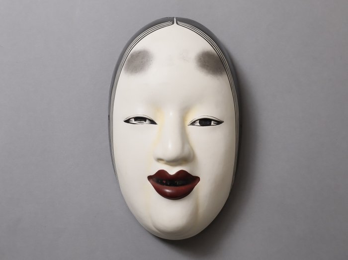 Hakata Doll Noh Mask with Secret Shunga Erotic Hidden Art - Patsas Keraaminen - Japani  (Ei pohjahintaa)