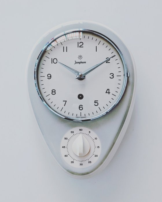 Horloge de cuisine - Junghans - Bauhaus - Céramique, Verre, Chrom - 1950-1960