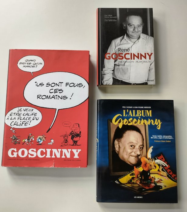 Goscinny - 3 Monographies - 3x C + 2x jaquette - EO/Ré - 3 Album - 2002/2018