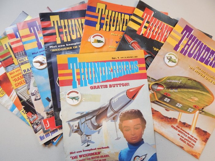 Thunderbirds magazine 1 t/m 10 - Compleet met de Buttons - 10 x Περιοδικό - Πρώτη έκδοση - 1994/1995