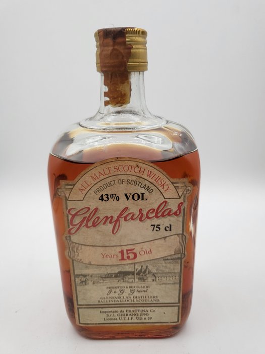 Glenfarclas 15 years old - Original bottling  - b. sent 1970-tal tidigt 1980-tal - 75 cl