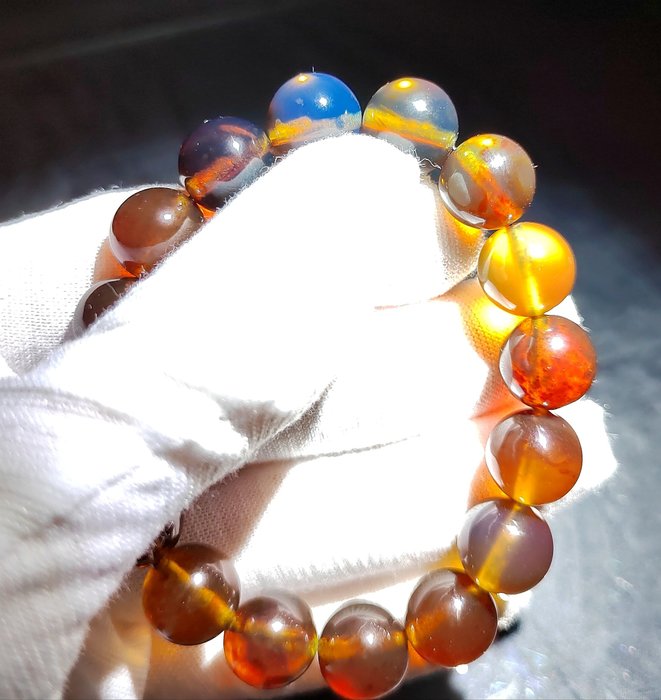blue amber bracelet-high quality- 16 g