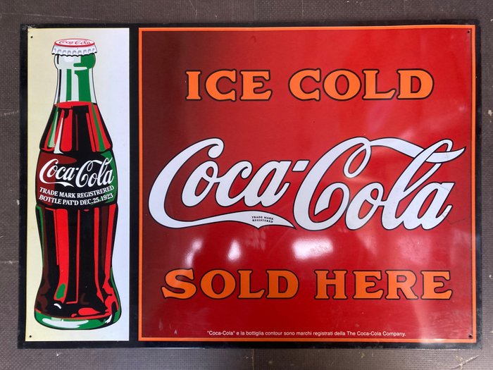 Coca-Cola - Markedsføringstegn (1) - jernplate