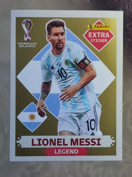 帕尼尼 - World Cup Qatar 2022 - Extra Sticker Messi Legend GOLD - 1 Sticker