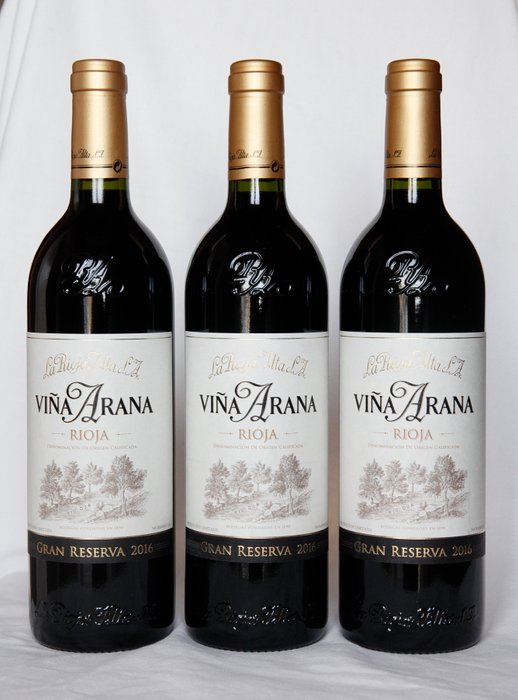 2016 La Rioja Alta, Viña Arana - Rioja Gran Reserva - 3 Flasker (0,75 L)
