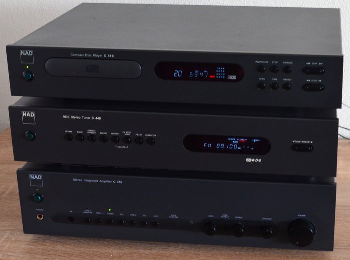 NAD - C-350 Amplificator integrat cu stare solidă, Tuner C-440, CD Player C-541i - Set hi-fi