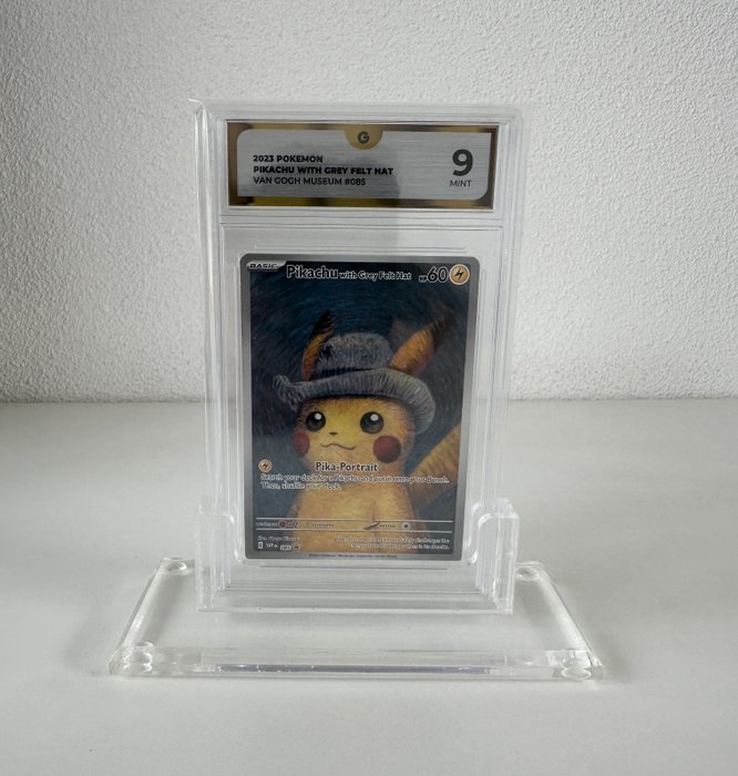 Pokémon - 1 Graded card - Pikachu, Pikachu With Grey Felt Hat - Van Gogh Museum Promo Card #085 - GG 9