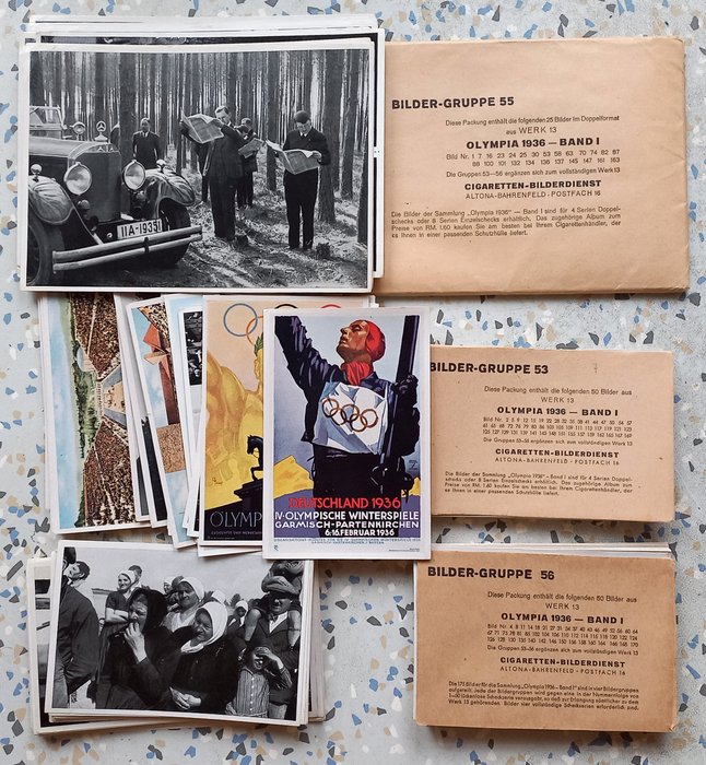 Deutschland - 244 Sammelbilder Geschichte/Politik/Militär/Winterolympiade 1936 - Postkarte (244) - 1936-1933