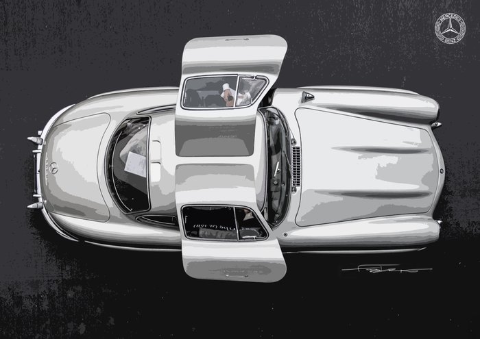 FPAL - Iconic Mercedes Benz 300SL Gullwing Artwork Limited