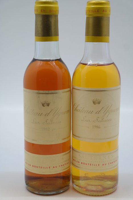 Château d'Yquem: 1982 & 1986 - Sauternes 1er Cru Supérieur - 2 Halbe Flasche (0,375 L)